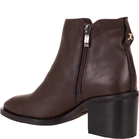 Komfortowe botki damskie Syrena SLA 1135/224 skóra naturalna licowa w kolorze czekolady