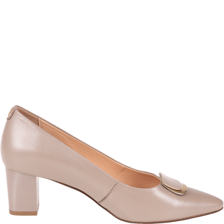 Czółenka damskie marki Syrena SPU 1545 beż Almus skóra