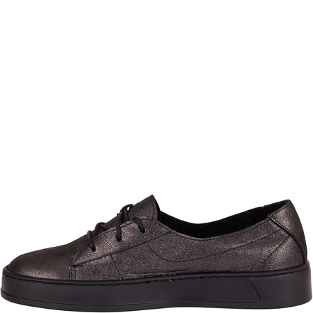 Półbuty damskie skórzane Syrena SLA 1101/244 czarno-srebrne