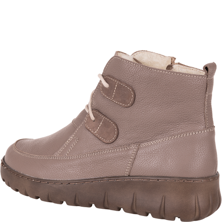 Botki damskie skórzane w kolorze cappuccino Syrena SH 795