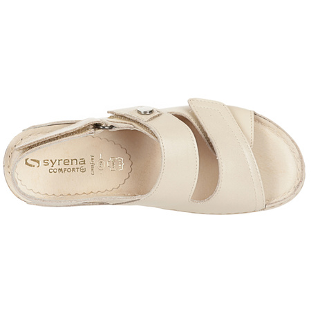 Sandały damskie skórzane SYRENA SWB 538+ beżowe