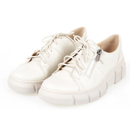 Komfortowe półbuty damskie skóra naturalna Syrena Comfort SH 413 jasny beż