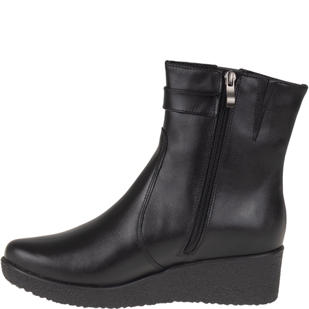 Komfortowe botki damskie skórzane Syrena SWB K-247 czarne