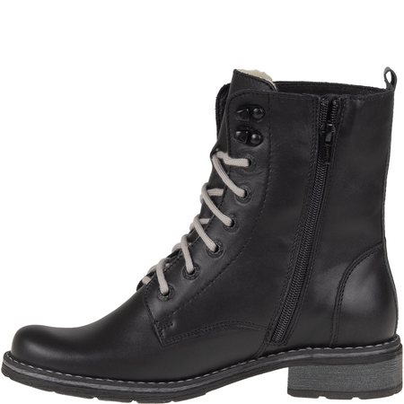 Botki skórzane Syrena SST 1183 – czarne, ocieplane