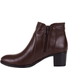 Komfortowe botki damskie Syrena SE 404 - czekolada, skóra