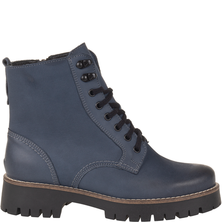 Wygodne botki damskie skórzane Syrena SST 4096 granatowe