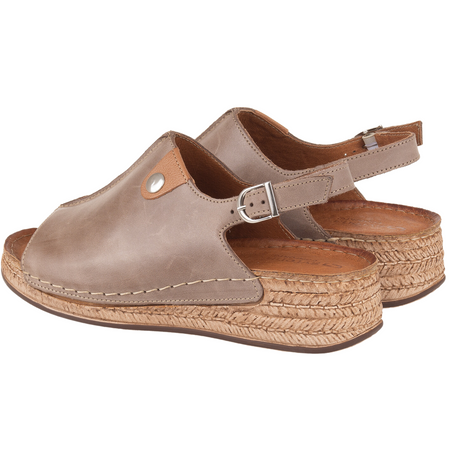 Skórzane sandały damskie marki Syrena SST 987 cappuccino