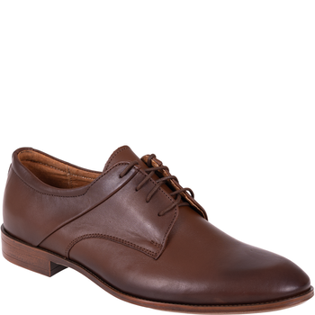 Brązowe półbuty męskie Syrena SI 400-841 skórzane