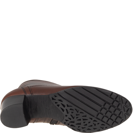 Botki damskie Syrena K-246 brązowe, skóra, komfort i styl