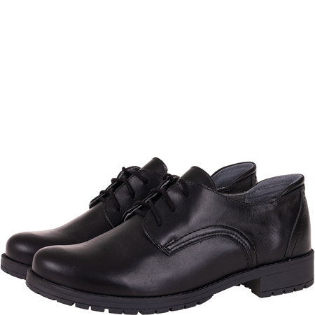 Skórzane półbuty Syrena SST 1753 czarne - klasyczna elegancja