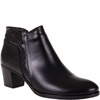 Komfortowe botki damskie Syrena SE 0403 - czarne, skóra