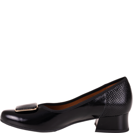 Czółenka damskie Syrena SGO 2094 czarne skóra licowa