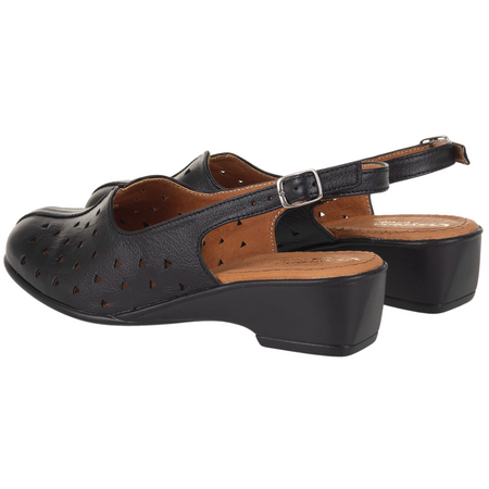 Syrena SWB 131 czarne sandały damskie - skórzane, wygodne