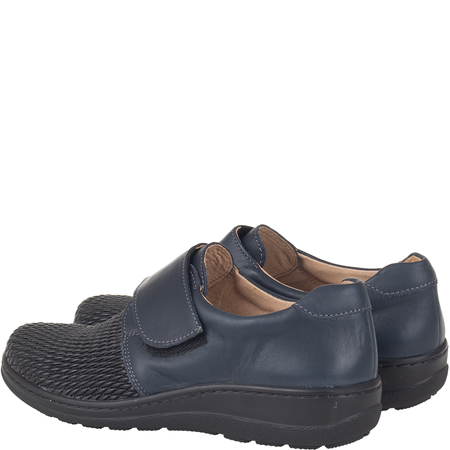 Półbuty damskie na haluksy tęgość H - Syrena SH 382 granat