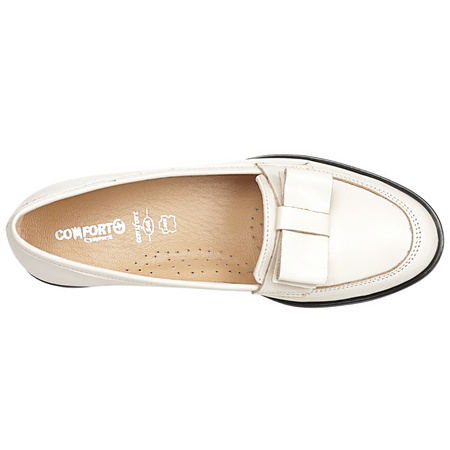 Półbuty damskie skóra naturalna Syrena SE 053P beżowe