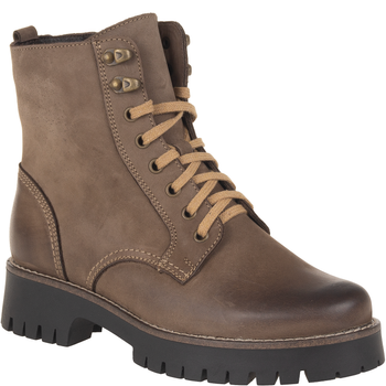 Botki damskie Syrena SST 4096 oliwka - skóra naturalna