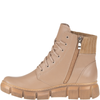 Botki damskie skórzane Syrena SWB K-242 beżowe - płaski obcas