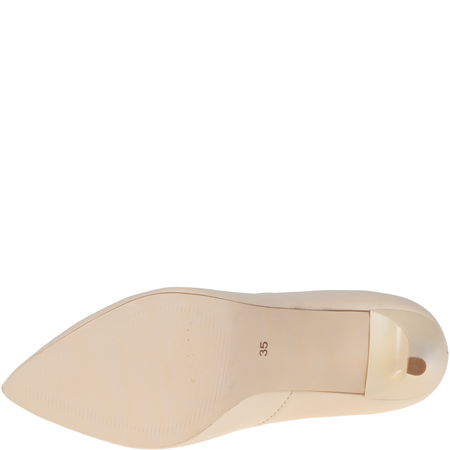 Czółenka, szpilki skórzane damskie Syrena SWB 012 beż