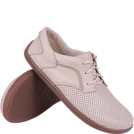 Półbuty damskie marki Syrena SH 715-2B ecru - Skóra naturalna