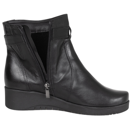 Klasyczne botki czarne skórzane Syrena - model SE 015