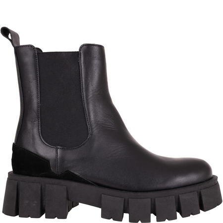 Botki damskie skórzane Syrena 1046/1 czarne lico