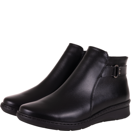 Wygodne botki damskie skórzane Syrena SGO 2104 czarne