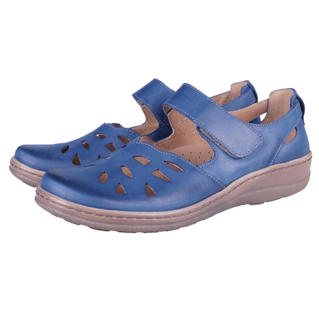 Modne półbuty damskie Syrena SH 224043 granatowe