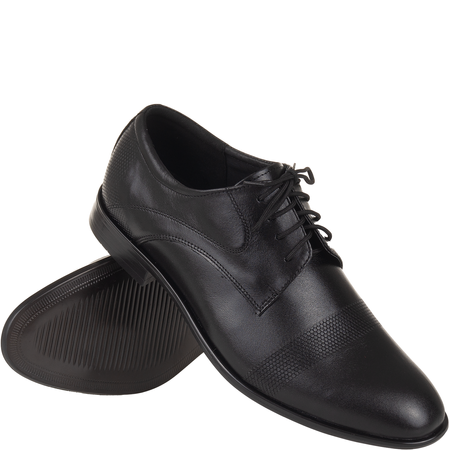 Półbuty wizytowe męskie skórzane Syrena SE 0938 czarne