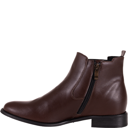 Wygodne botki damskie skórzane Syrena SWB K-265 brązowe