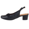 Skórzane sandały na koturnie Syrena SWB 556 czarne