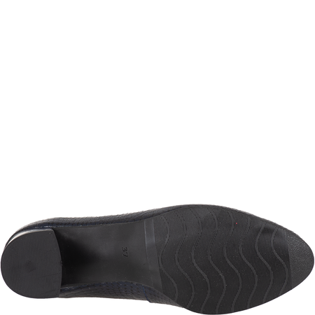 Czółenka damskie skórzane Syrena SE 7115E granatowe