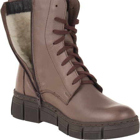 Skórzane trzewiki damskie Syrena SST 4090/DA brązowe