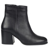 Czarne botki na obcasie skórzane STX 2845/2066 marki Syrena