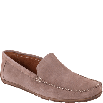 Beżowe mokasyny męskie Syrena SI 398-939 skóra, nubuk