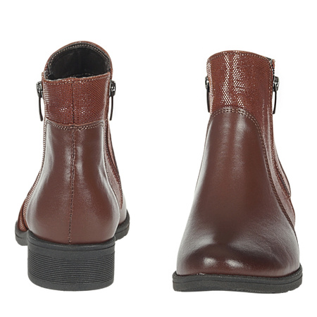 Botki damskie Syrena SE 404P w kolorze brązowym