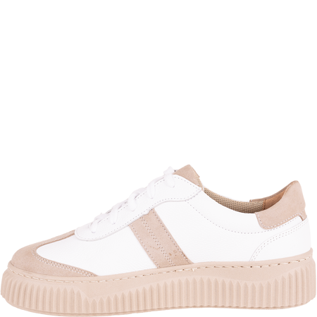 Półbuty Syrena SGO 2061 biało-beżowe - skórzane, stylowe