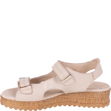 Syrena SWB 560 beżowe sandały damskie - skórzane, wygodne