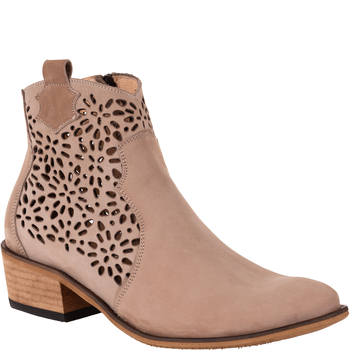 Syrena SPU B-124 - ażurowe kowbojki nubukowe damskie