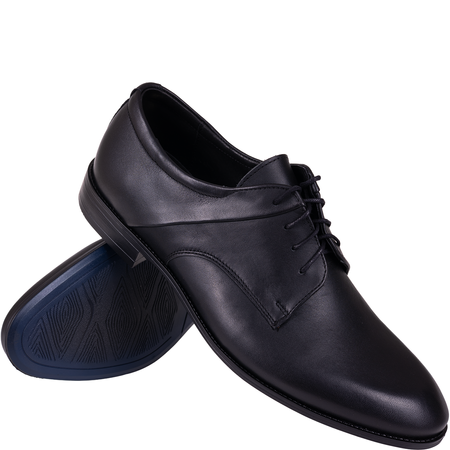 Półbuty męskie Syrena SI 400-459 czarne skórzane