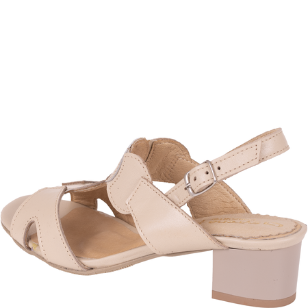 Sandały Syrena SWB 564 jasny beż skóra naturalna tęgość H