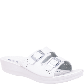 Białe klapki damskie Inblu VR00006B z żelową wkładką