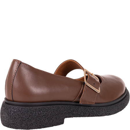 Półbuty Syrena SGO 2095 brązowe - skóra naturalna licowa