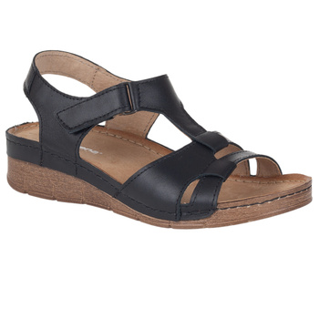 Sandały damskie skórzane Syrena SOT 420 czarne