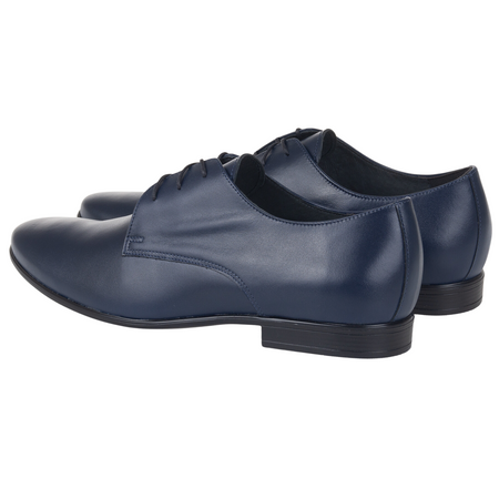 Syrena Półbuty męskie XXL - WZ-03 granatowe skórzane