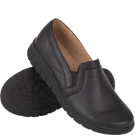 Komfortowe półbuty damskie skórzane Syrena SH 430 czarne
