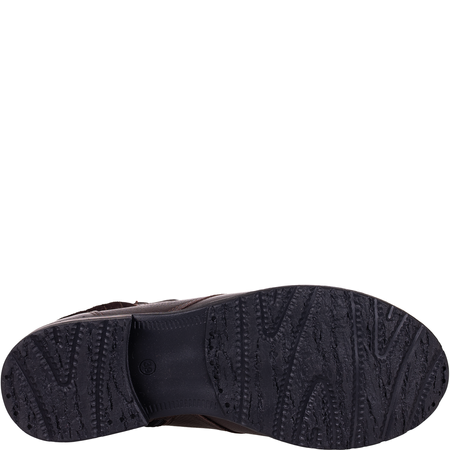 Trzewiki damskie Syrena K-240 brązowe skórzane ocieplane