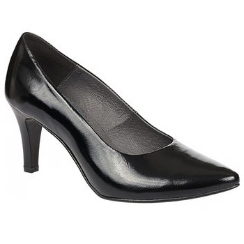 Czółenka na obcasie czarne skórzane marki Syrena SWB 180