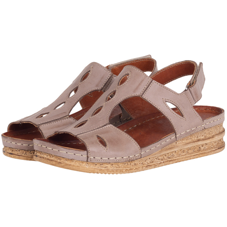 Sandały skórzane damskie Syrena SST 962 cappuccino