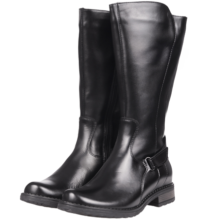 Kozaki skórzane damskie Syrena K-225 czarne