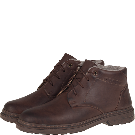 Wygodne skórzane trzewiki męskie Syrena SH 810 brązowe